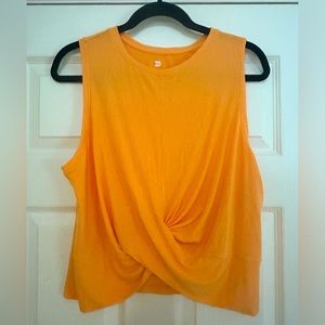 NWT All in Motion Women’s Twist Front Tank Top in Orange Size Large